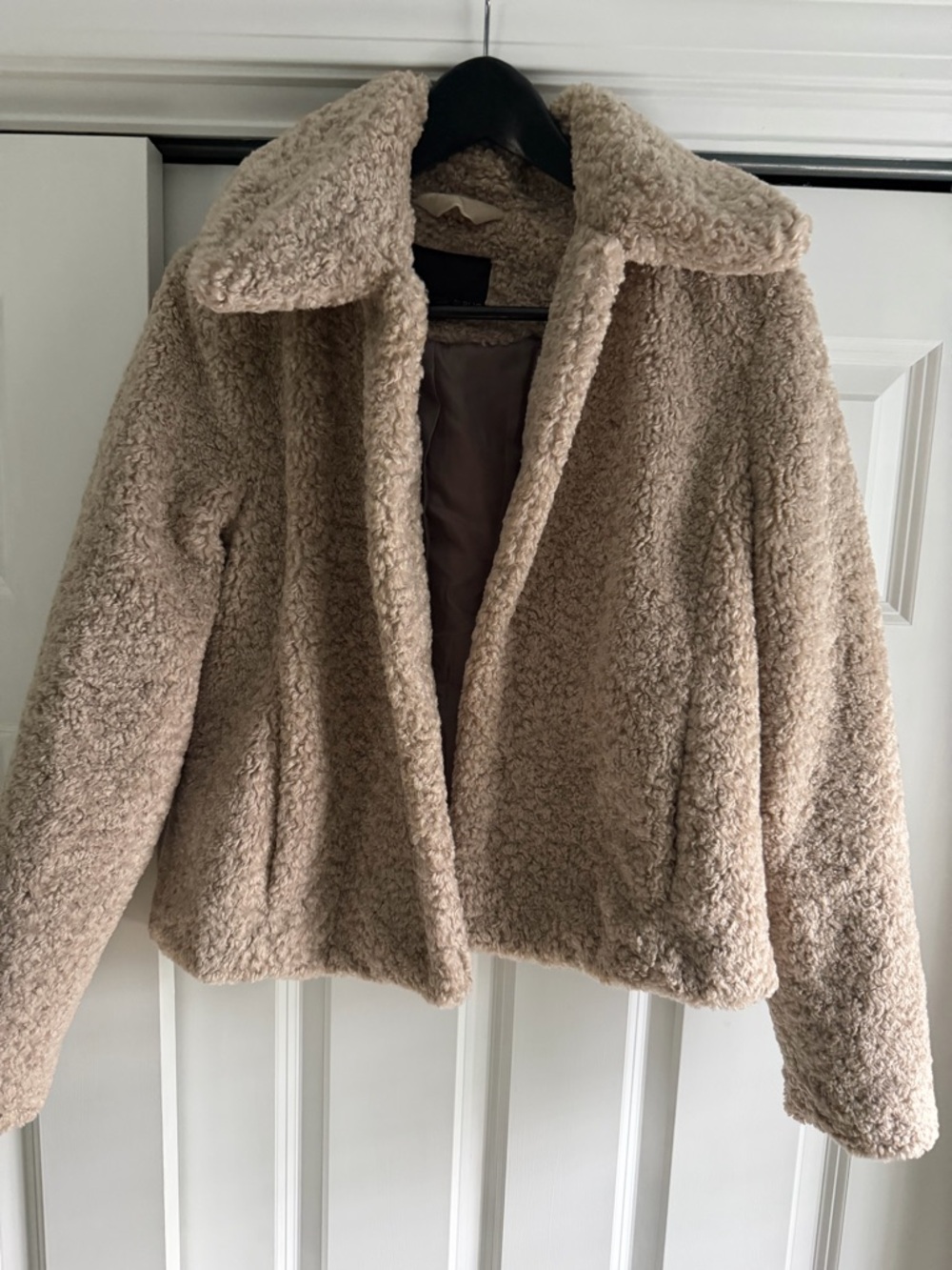Banana Republic Taupe Teddy Sherpa Jacket